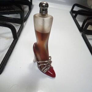 Vintage Red Stiletto Heel Perfume Bottle-full